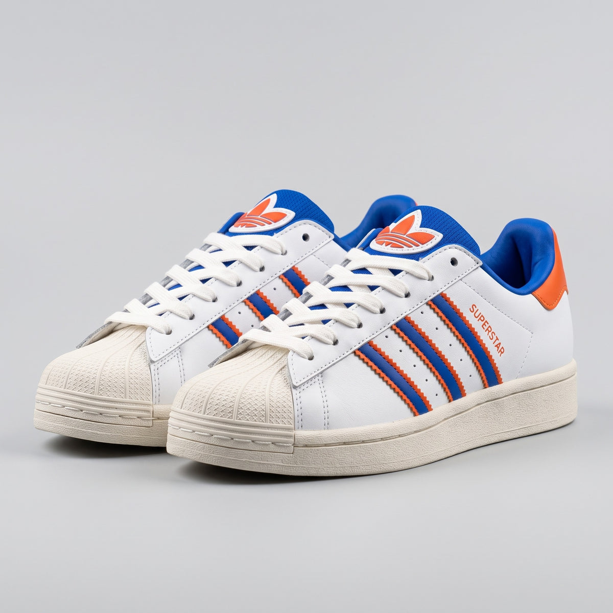 Adidas Superstar - Blanco / Azul / Naranja