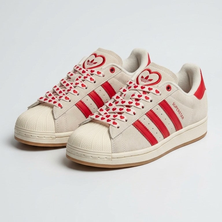 Adidas Superstar - Beige / Rojo