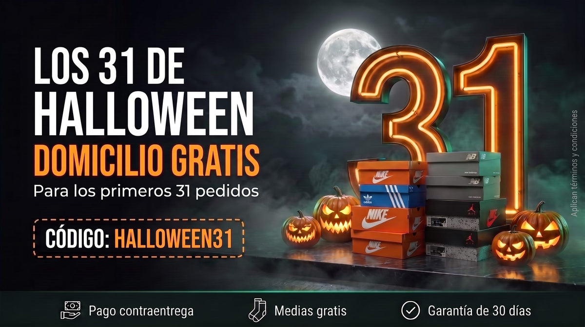 Los 31 de Halloween: domicilio gratis para los primeros 31 pedidos con el código HALLOWEEN31. Pago contraentrega, medias gratis y garantía de 30 días.